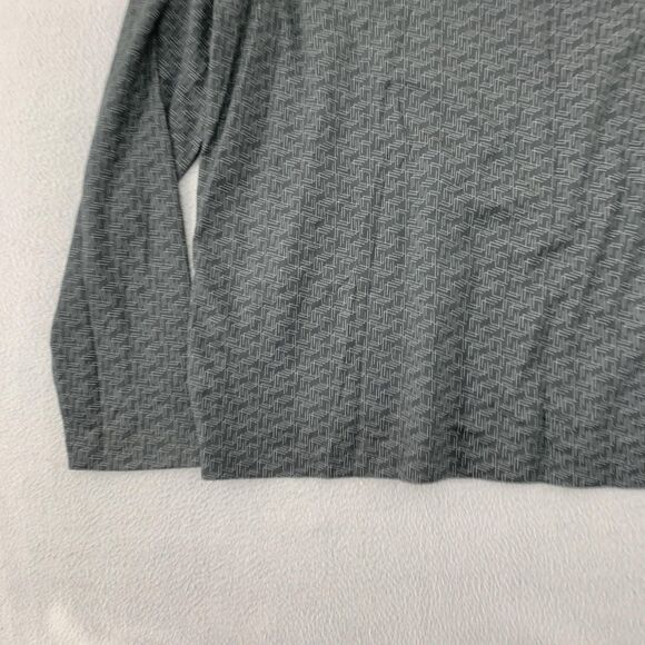 Awearness Kenneth Cole Polo Shirt Mens 2XL Gray Slim Fit Long Sleeve Geometric - Picture 14 of 16
